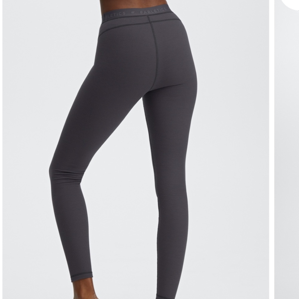 Dark gray Fabletics Waffle High-Waisted Legging size XXS